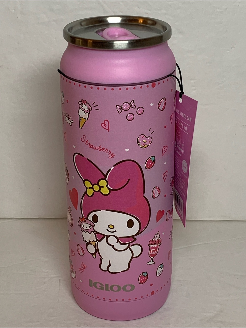 Sanrio MY MELODY 16 oz Tumbler Igloo Stainless Steel Hot Cold Can New